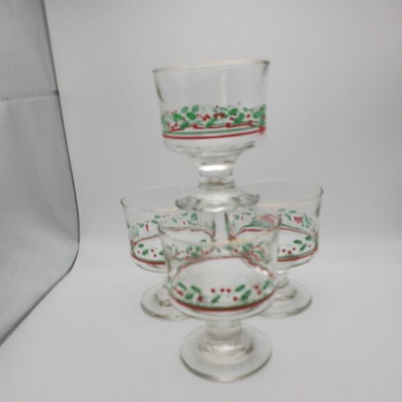 1987 Arby's Libbey Parfait Glasses Set of 4 Christmas - Picture 8 of 12
